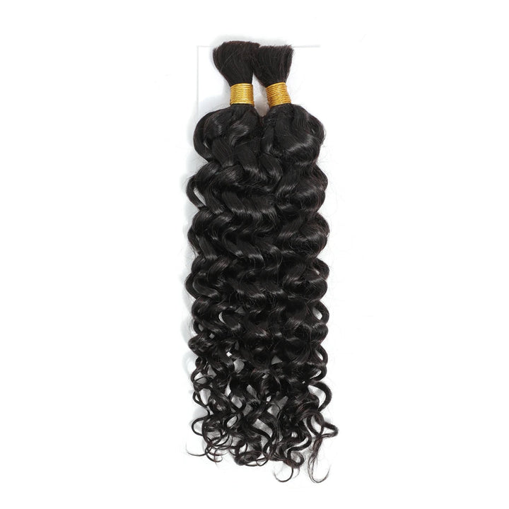 Bulk Deep Wave Human Hair for Braiding - No Weft