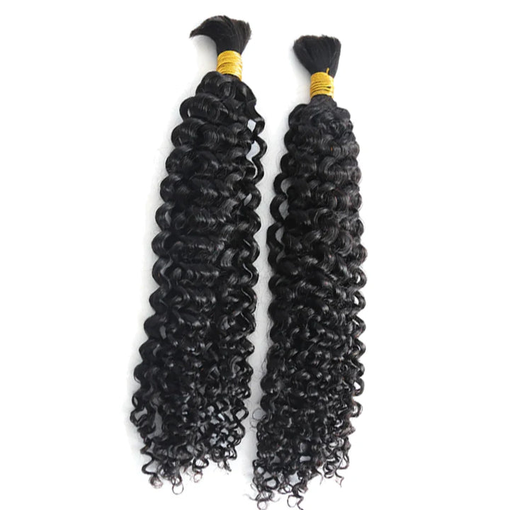 Bulk Deep Wave Human Hair for Braiding - No Weft