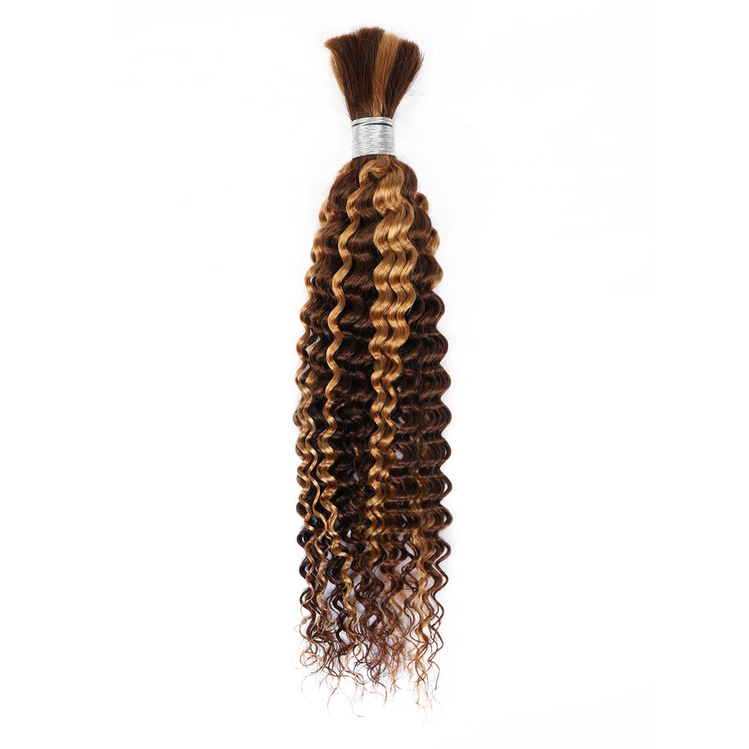 Deep Wave Unprocessed Raw Human Hair Bulk for Braiding