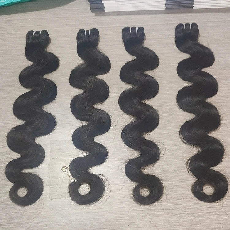 Top Grade Virgin Brazilian Body Wave Hair Bundles - No Tangling, No Shedding, Can Be Dyed
