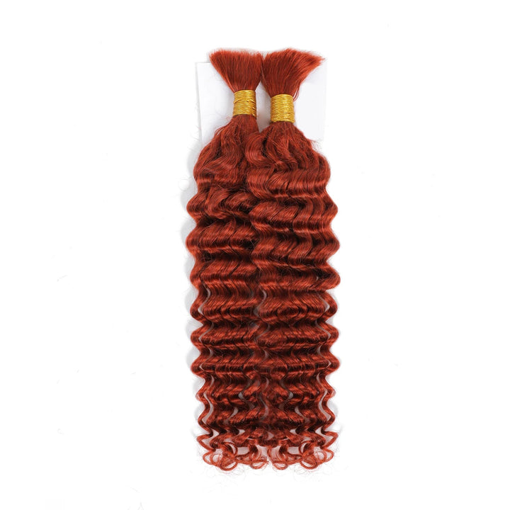 Bulk Deep Wave Human Hair for Braiding - No Weft