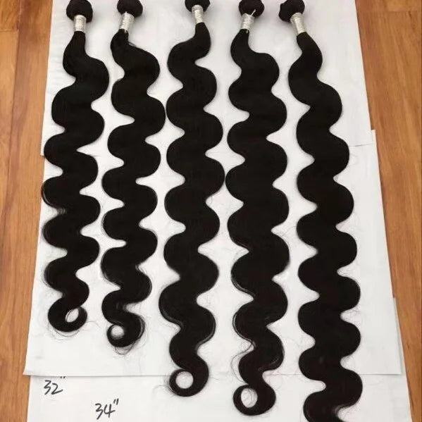Top Grade Virgin Brazilian Body Wave Hair Bundles - No Tangling, No Shedding, Can Be Dyed