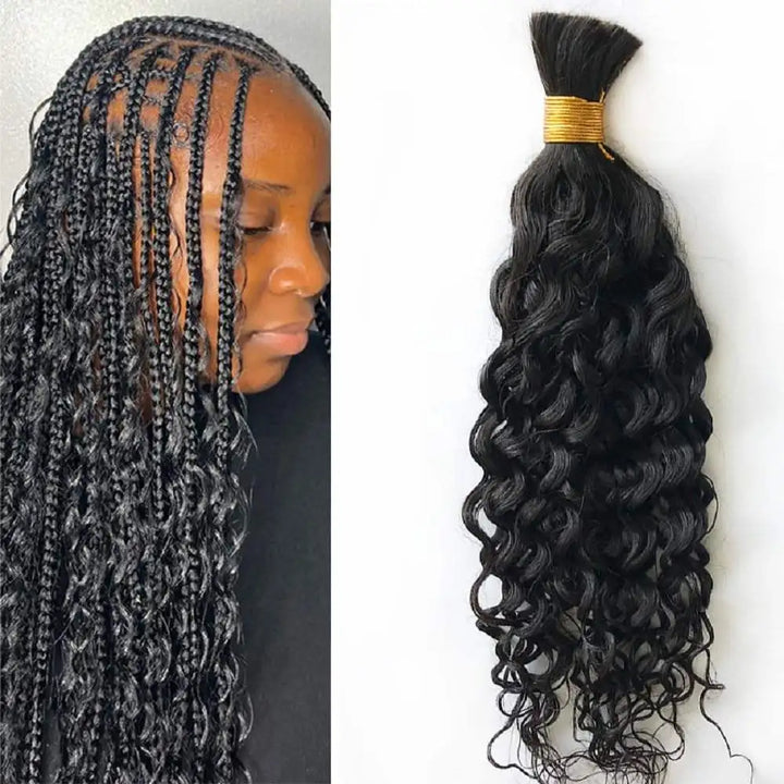 Deep Wave Unprocessed Raw Human Hair Bulk for Braiding