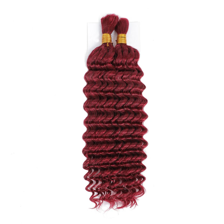 Bulk Deep Wave Human Hair for Braiding - No Weft