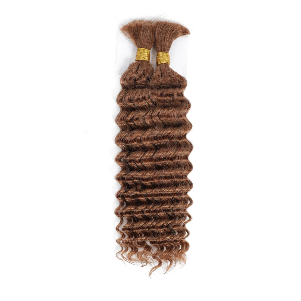 Bulk Deep Wave Human Hair for Braiding - No Weft