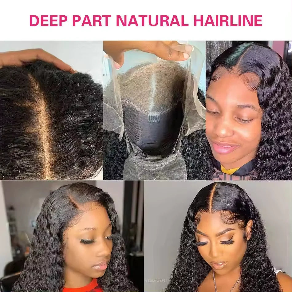Glueless 360 HD Lace Front Water Wave Wig for Black Women