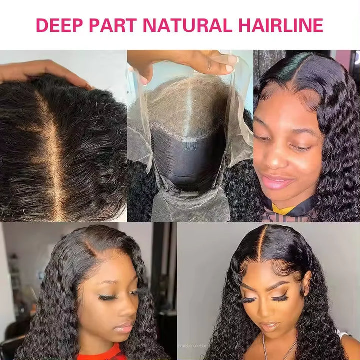 Glueless 360 HD Lace Front Water Wave Wig for Black Women