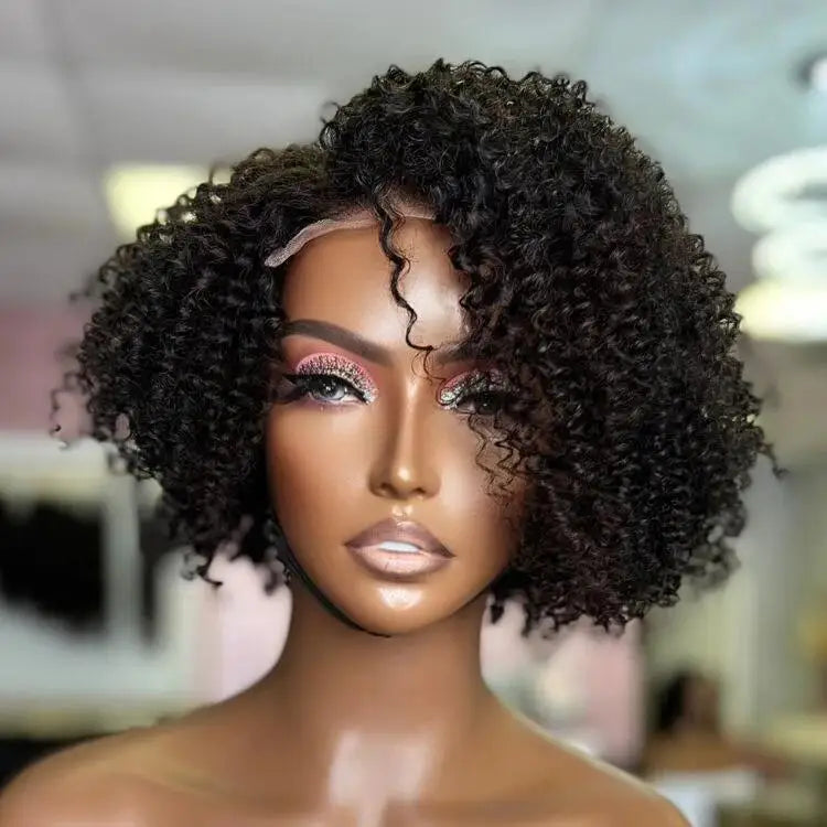 Jerry Curls 5x5 Lace Closure Wig - Pre-Plucked, Short Bob, Glueless, Human Hair