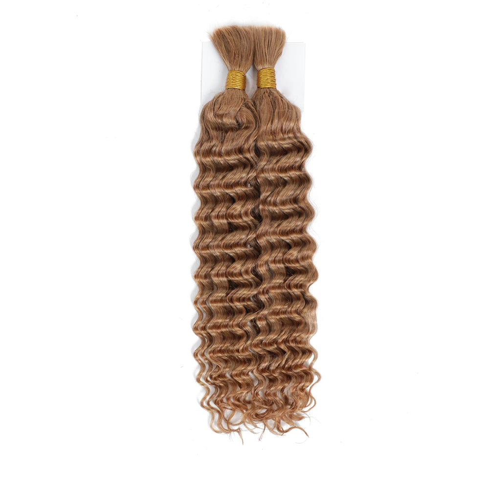 Bulk Deep Wave Human Hair for Braiding - No Weft